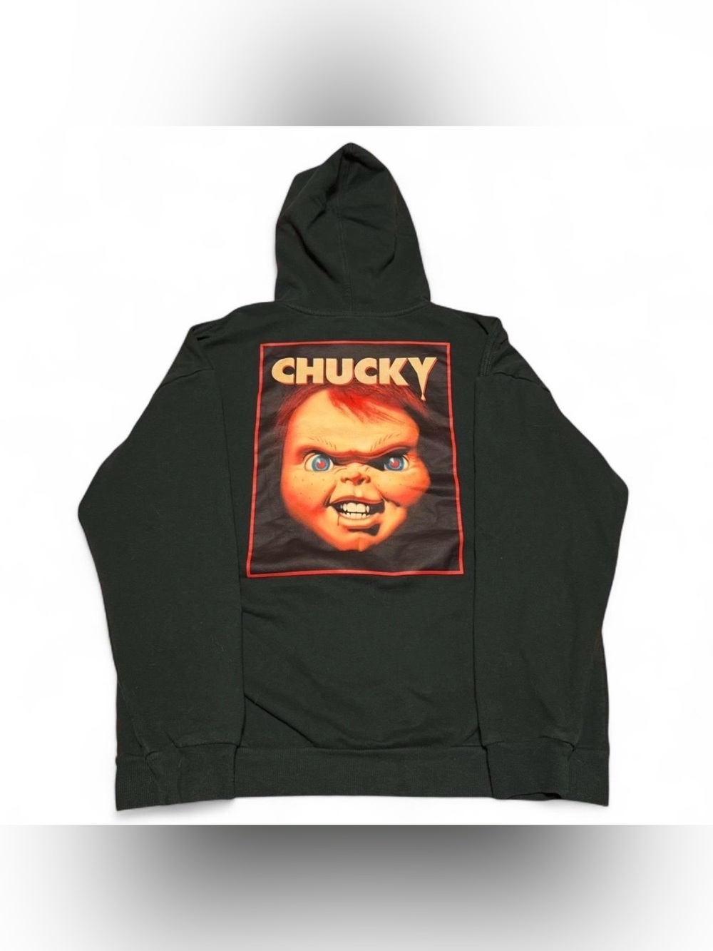 chucky dark green hoodie - L